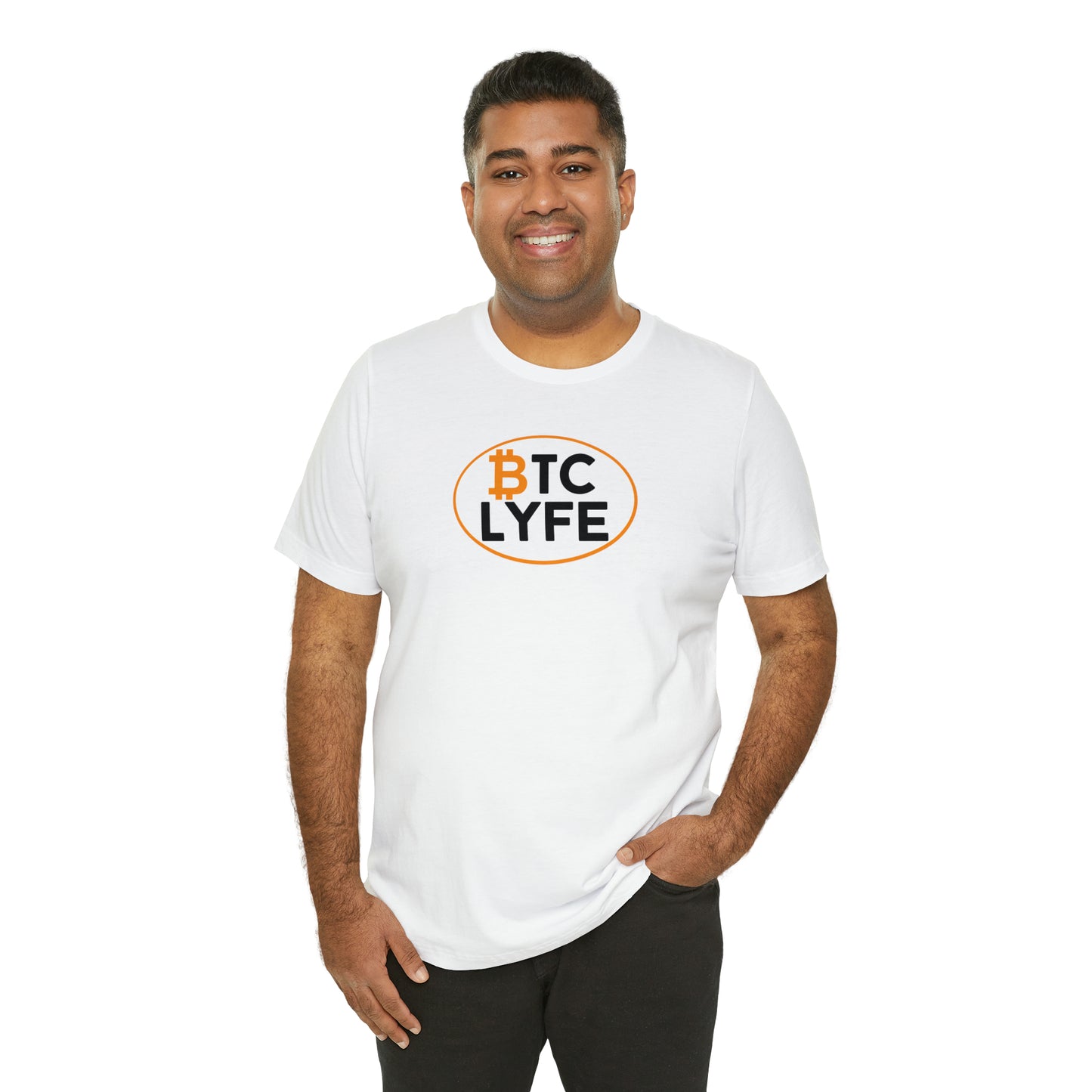 Bitcoin LYFE (Oval) Short Sleeve T-Shirt