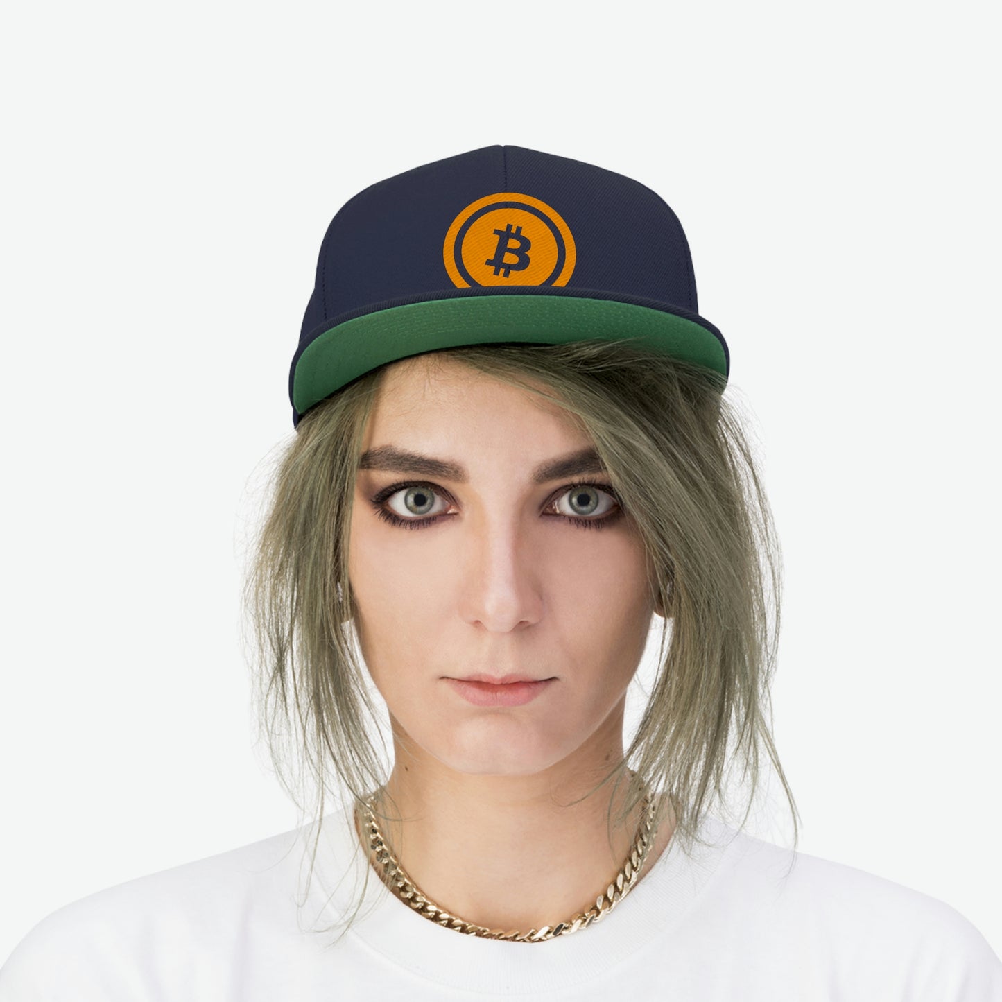 BTC5 Bitcoin Flat Bill Hat, Four Colors