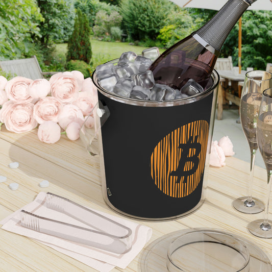 Stribes Ice Bucket with Tongs