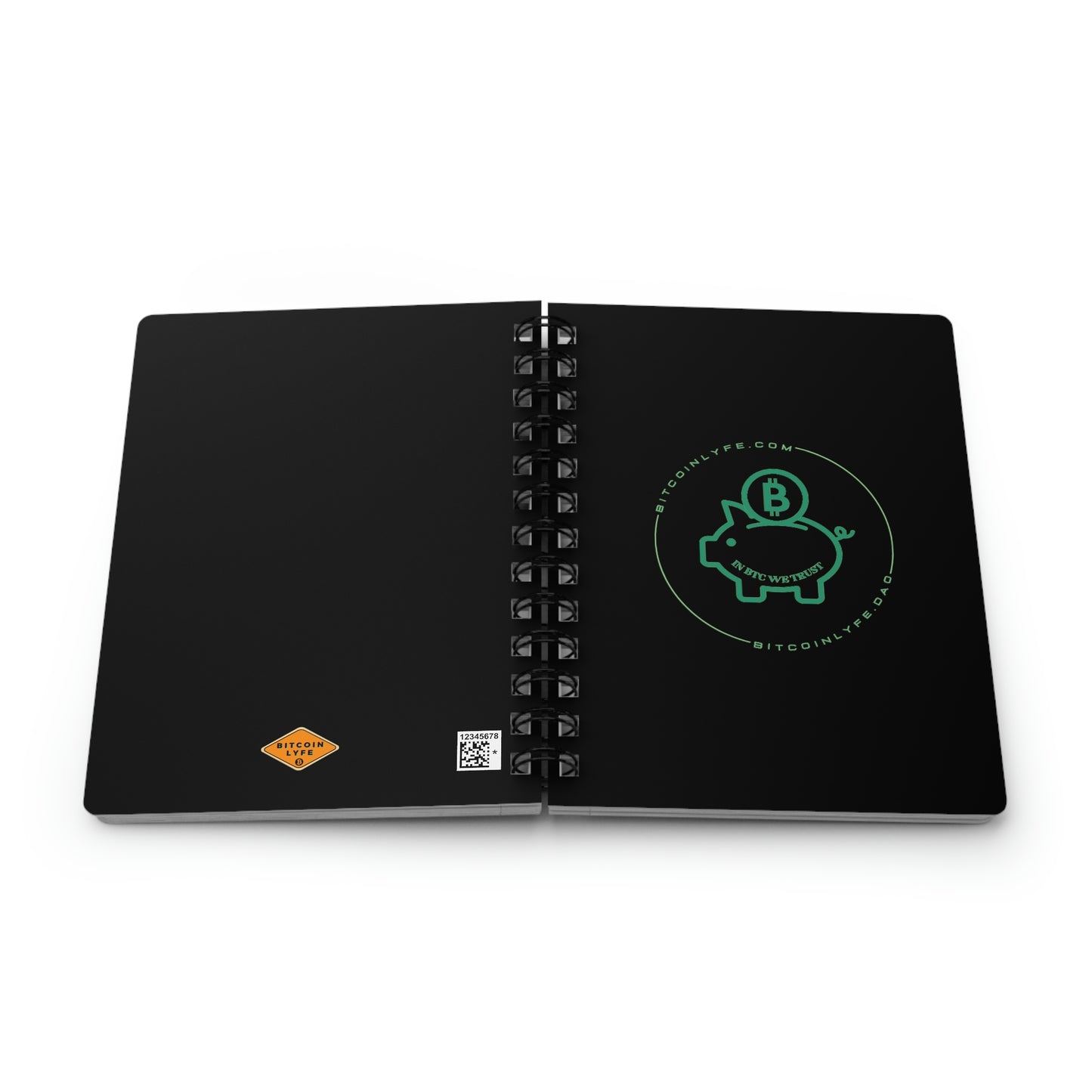 Bitcoin LYFE Spiral Bound Journal, Piggy Bank