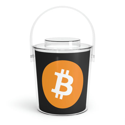 Bitcoin Ice Bucket with Tongs, BTC2