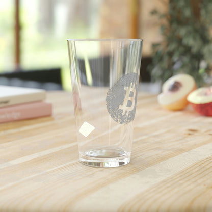 Bitcoin Pint Glass, BTC7