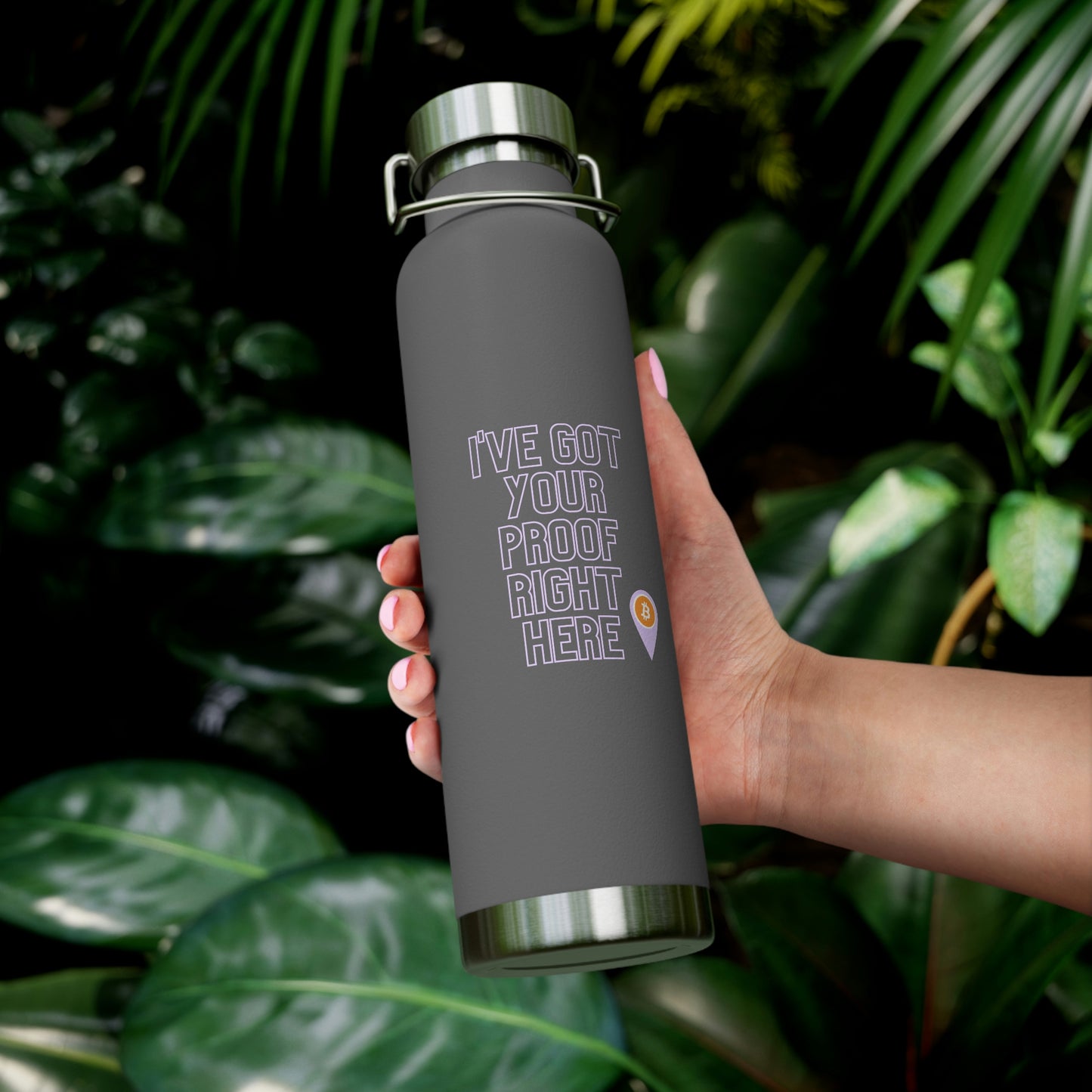 BTC Proof Right Here 22oz Vacuum Insulated Bottle #2