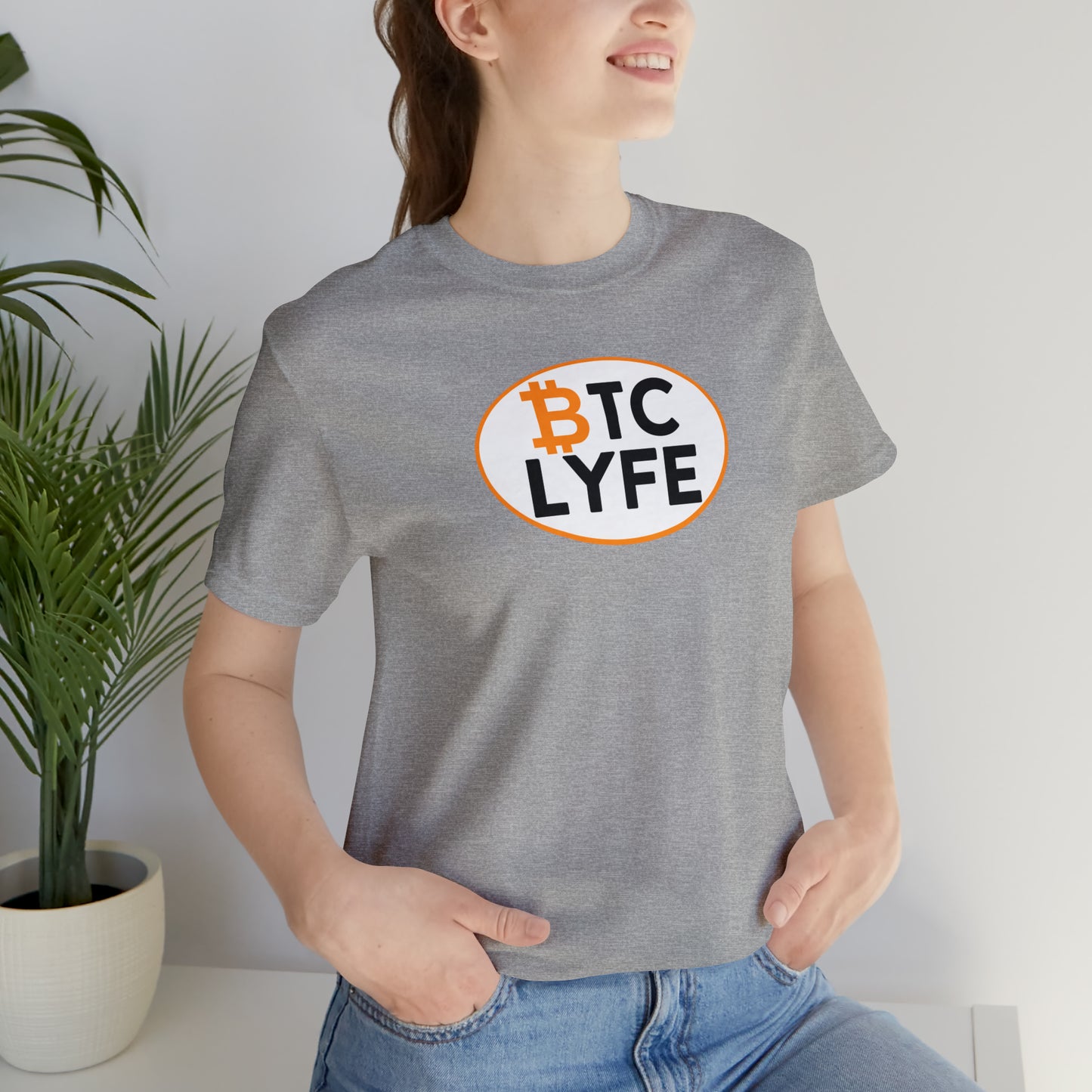 Bitcoin LYFE (Oval) Short Sleeve T-Shirt