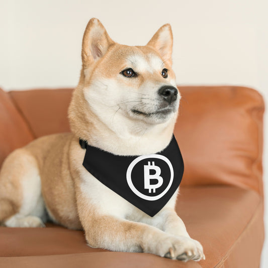 Bitcoin Pet Bandana Collar, BTC4