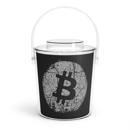 Bitcoin Ice Bucket with Tongs, BTC7