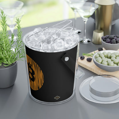 Stribes Ice Bucket with Tongs