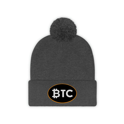 BTC Oval #4 Pom Pom Beanie