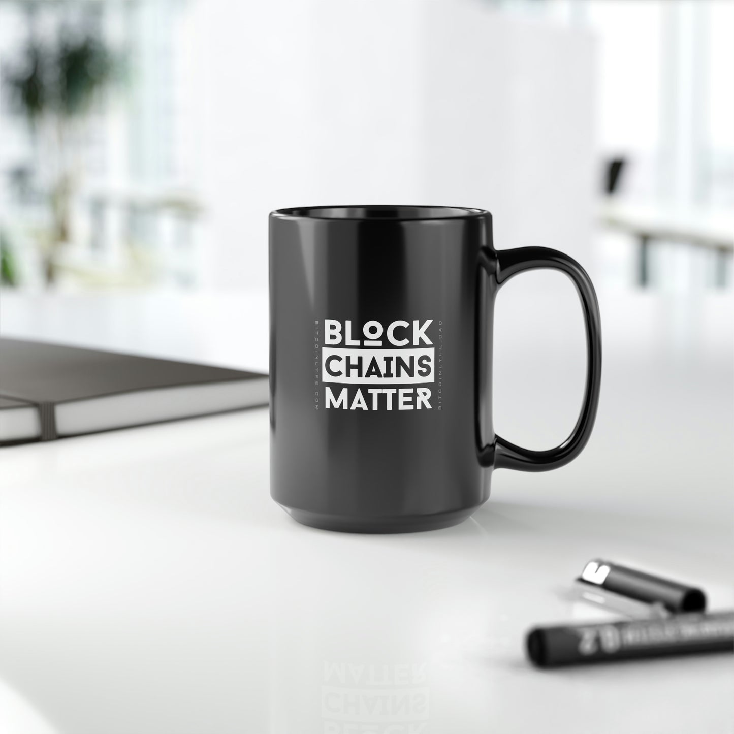 Bitcoin LYFE Block Chains Matter Mug