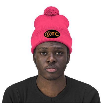 BTC Oval #5 Pom Pom Beanie