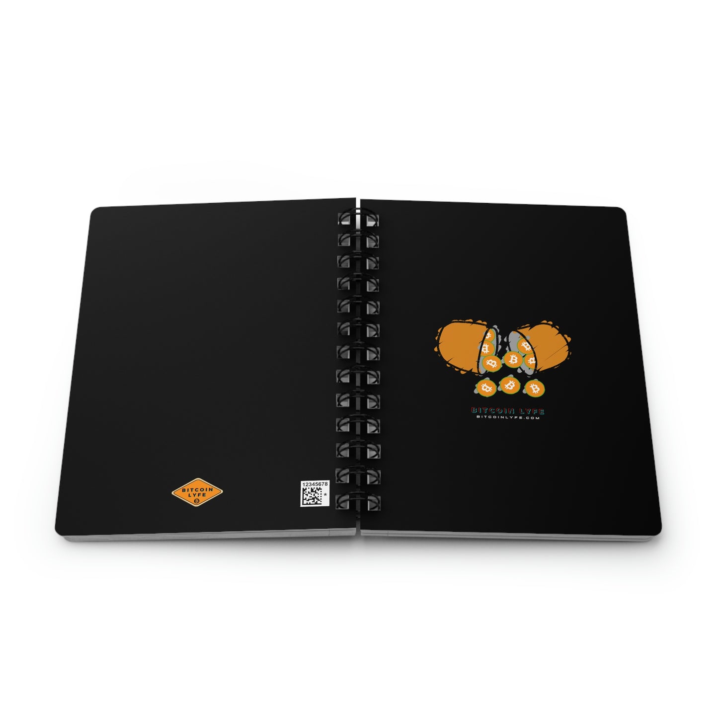 Bitcoin LYFE Orange Pill Spiral Bound Journal