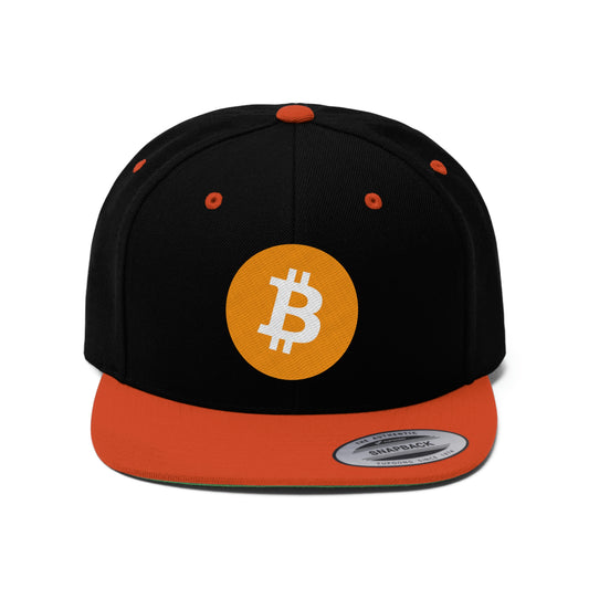 BTC2 Bitcoin Flat Bill Hat, Four Colors