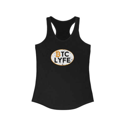 Bitcoin LYFE Oval Racerback Tank