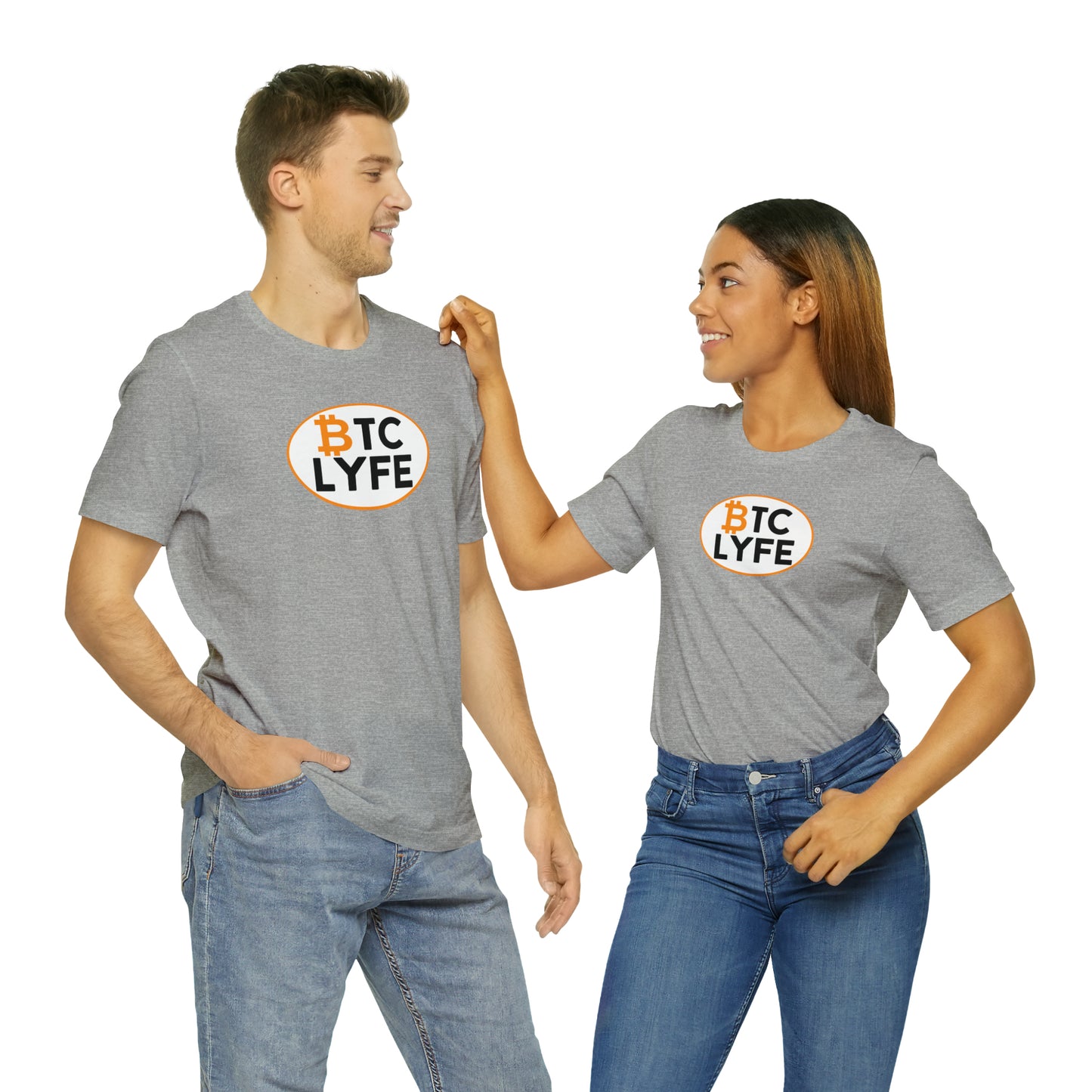 Bitcoin LYFE (Oval) Short Sleeve T-Shirt