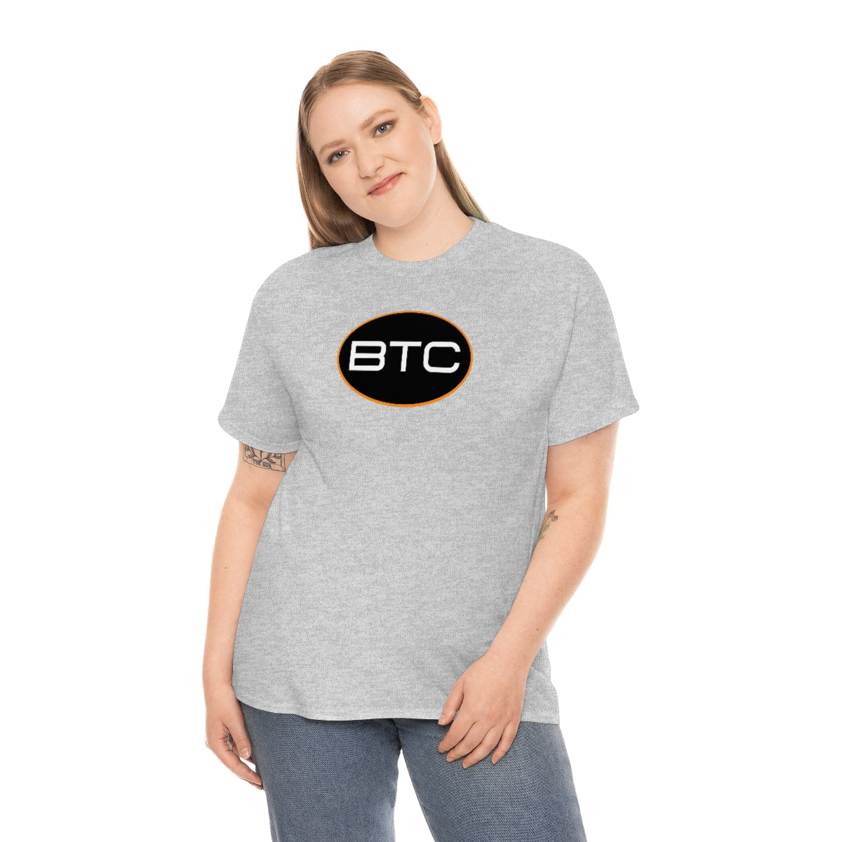 BTC Oval #1 Cotton T-Shirt, Blackout Version