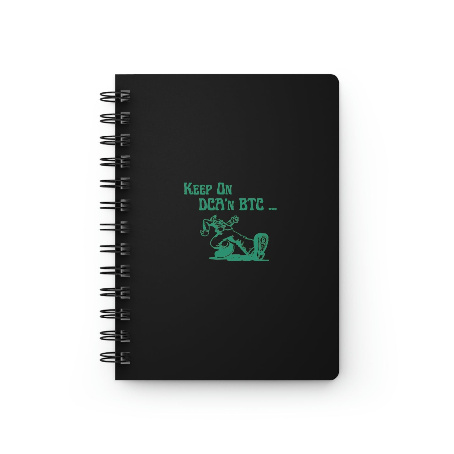 Keep on DCA'n BTC Spiral Bound Journal - Black