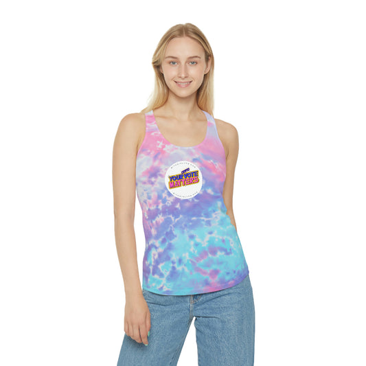 Your Crypto Vote Matters Tie Dye Racerback Tank Top