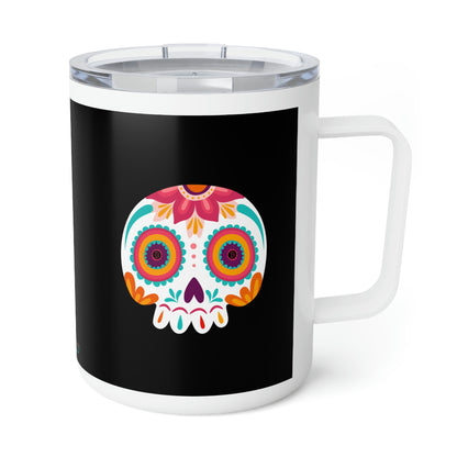 Día de los Muertos BTC 10oz Insulated Coffee Mug, Dieciocho