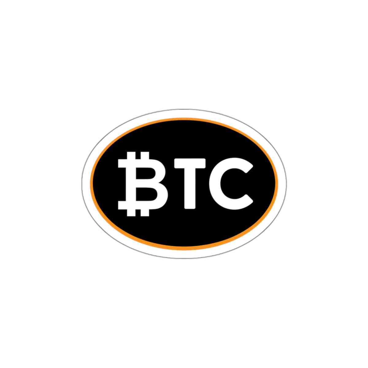 BTC #4 Oval Stickers, Blackout Version