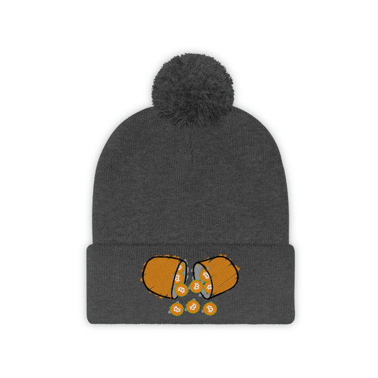 Orange Pill #1 Pom Pom Beanie