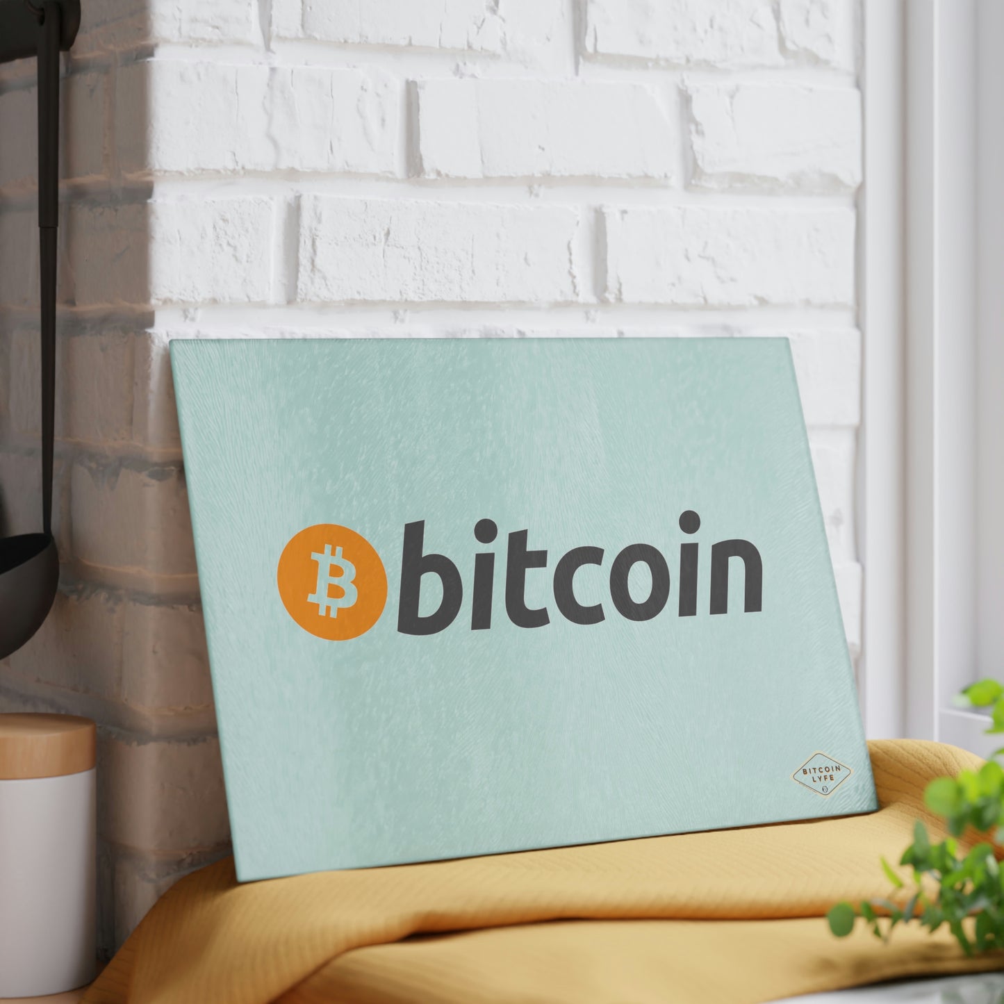 Bitcoin Glass Cutting Board, BTC1