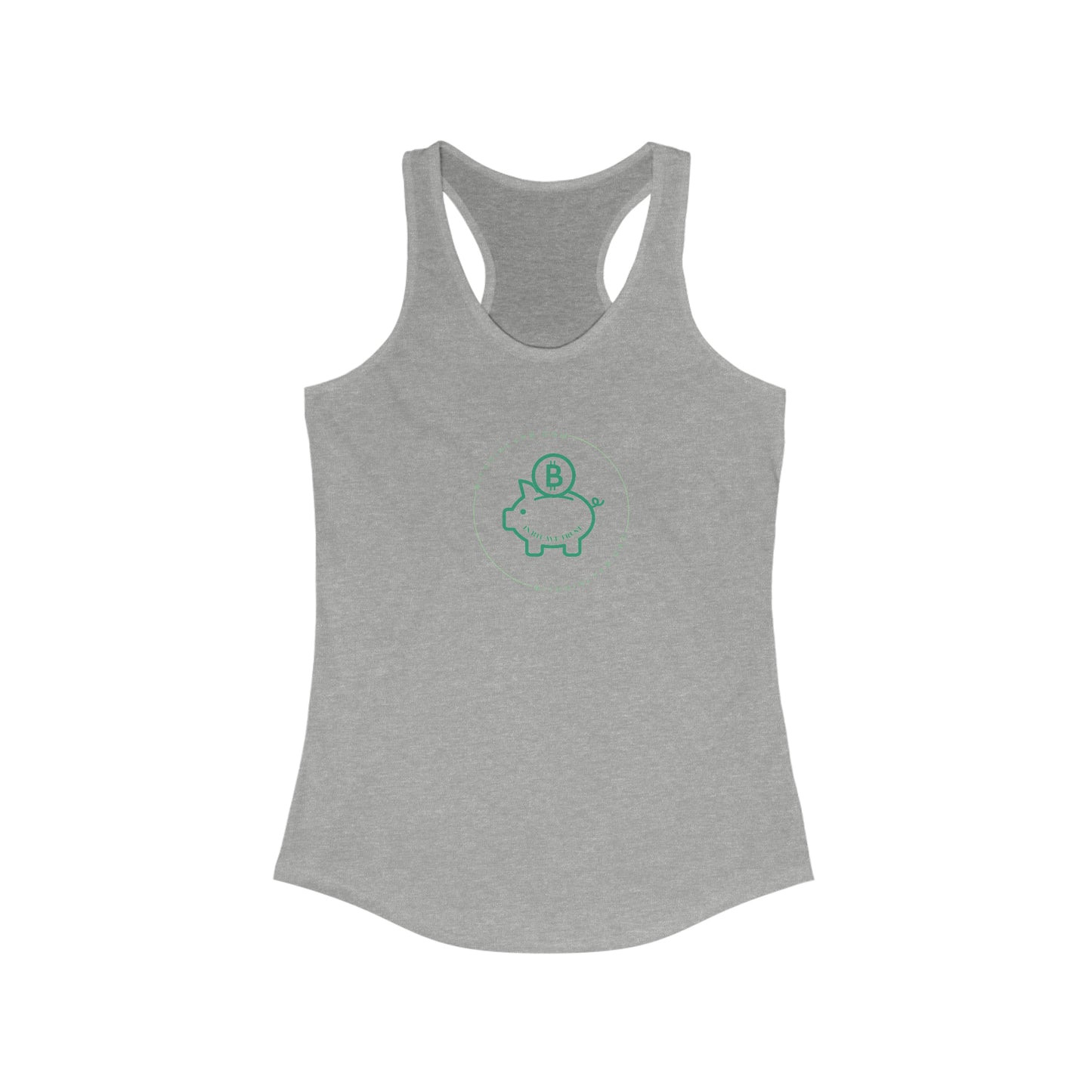 Bitcoin LYFE Piggy Bank Racerback Tank