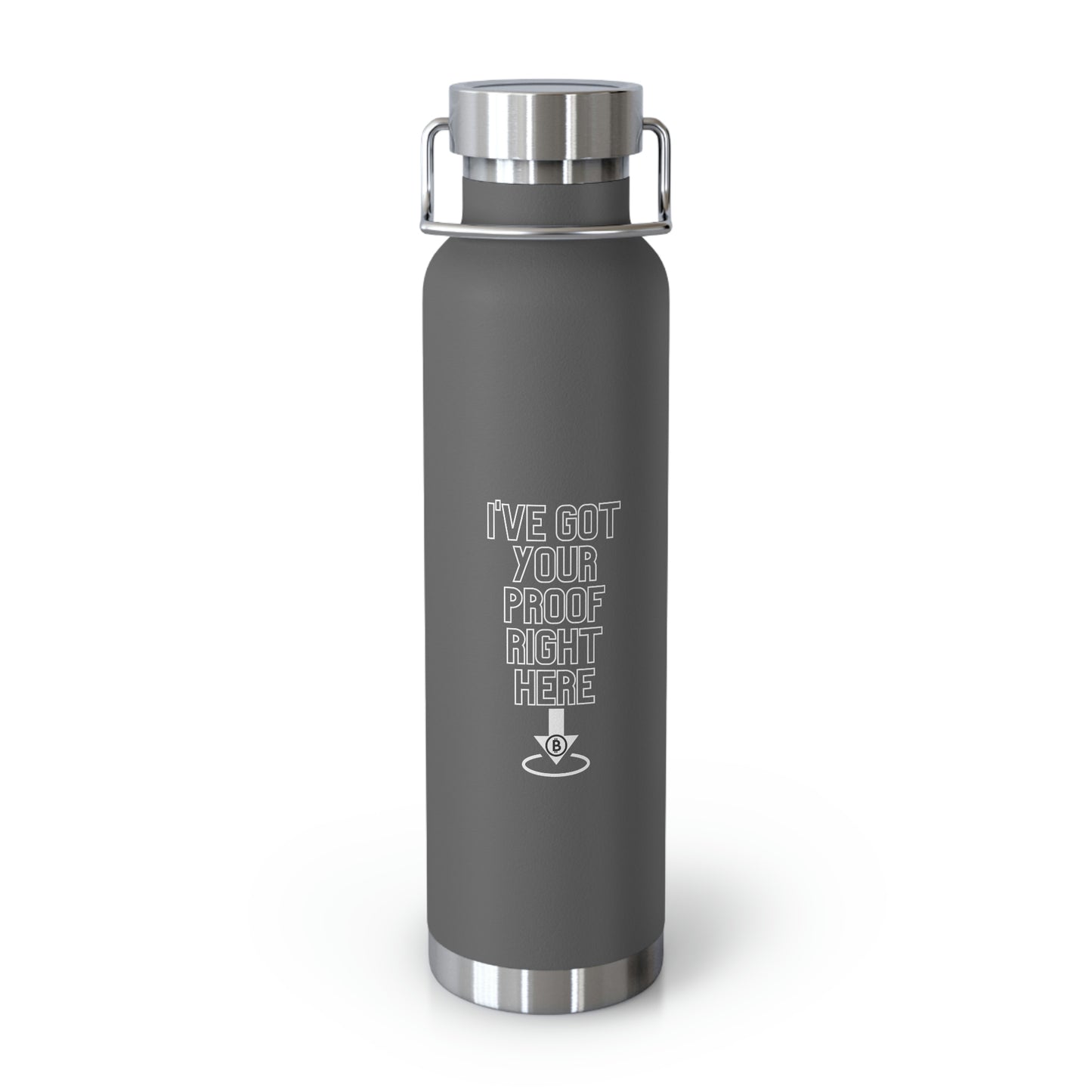 BTC Proof Right Here 22oz Vacuum Insulated Bottle #3