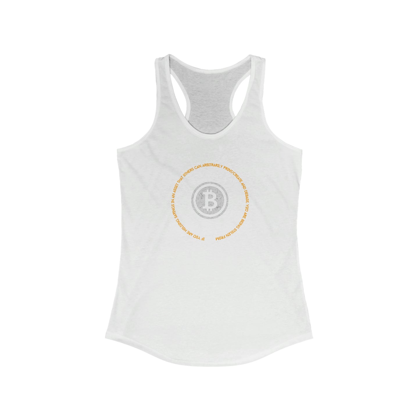 Bitcoin LYFE Debase Racerback Tank