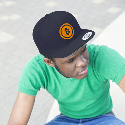 BTC5 Bitcoin Flat Bill Hat, Four Colors