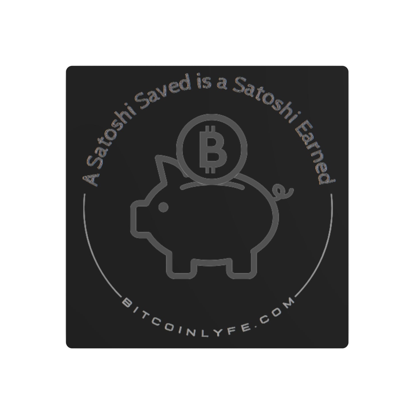 Bitcoin LYFE Satoshi Saved Metal Art Sign