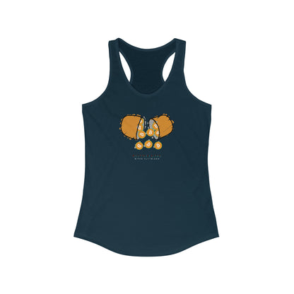 Women's Bitcoin LYFE Orange Pill Racerback Tank