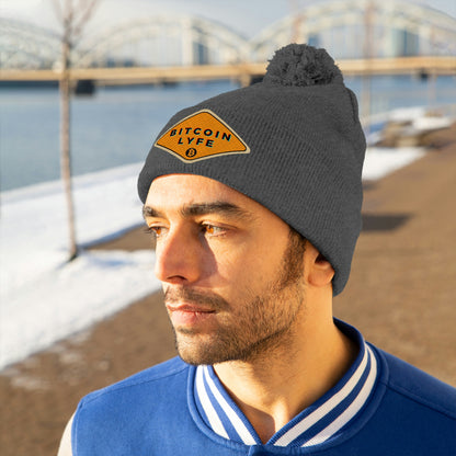 Bitcoin LYFE Pom Pom Beanie