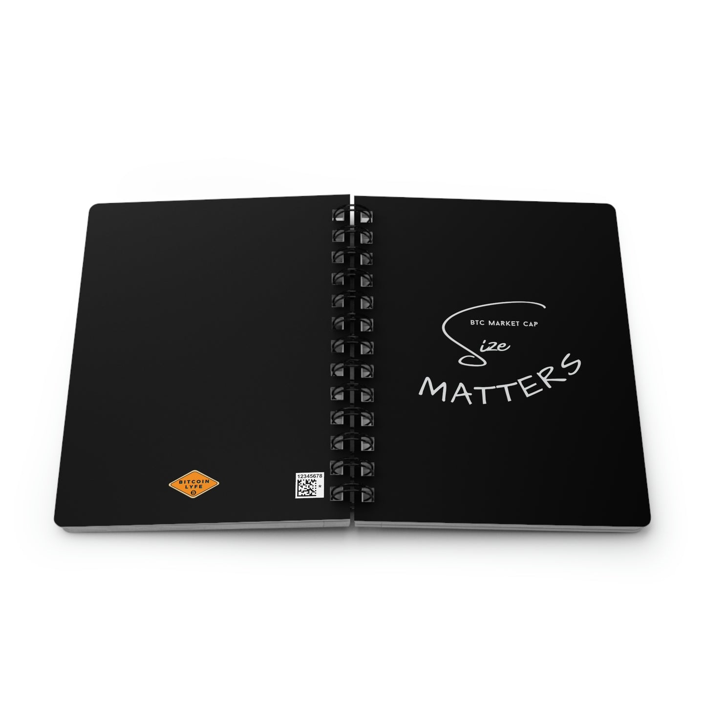 Bitcoin LYFE Spiral Bound Journal, Size Matters