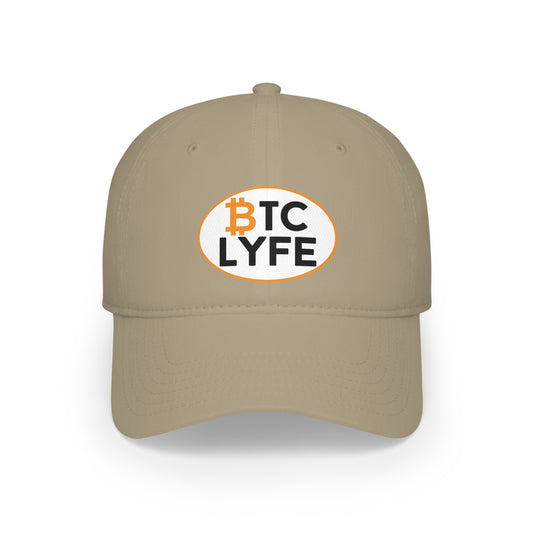 Bitcoin LYFE (Oval) Low Profile Baseball Cap