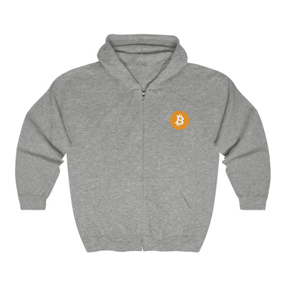 Bitcoin Heavy Blend™ Full Zip Hooded Sweatshirt, BTC2