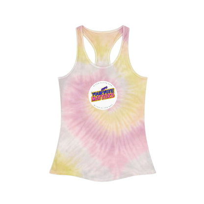 Your Crypto Vote Matters Tie Dye Racerback Tank Top