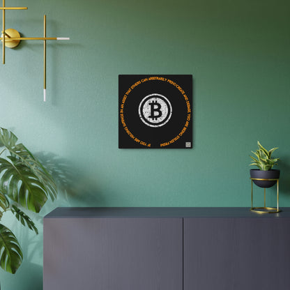 Bitcoin LYFE Debase Metal Art Sign