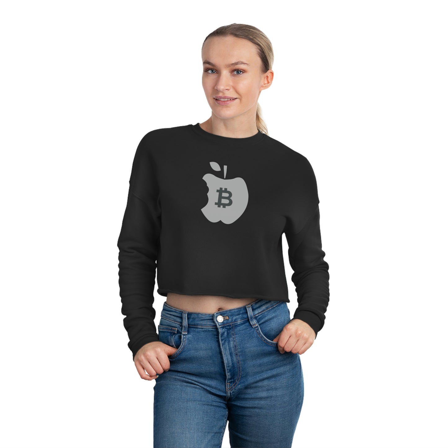 The B Apple Women's Cropped Sweatshirt