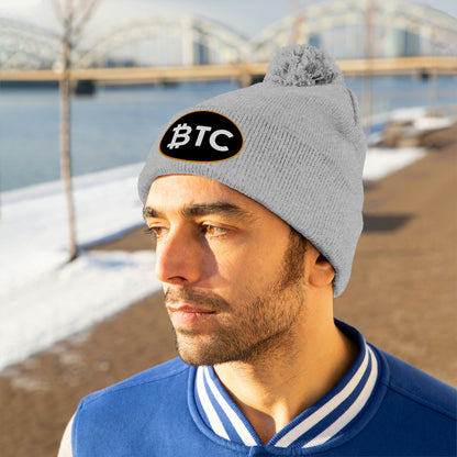 BTC Oval #4 Pom Pom Beanie