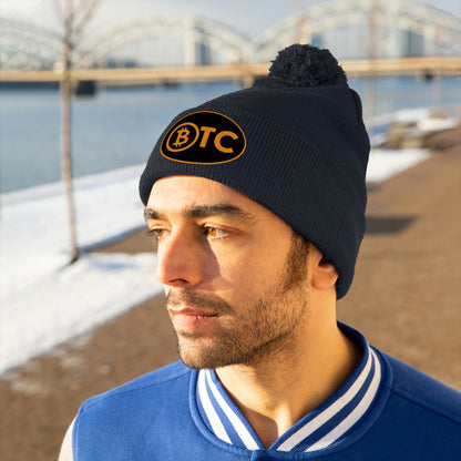 BTC Oval #5 Pom Pom Beanie