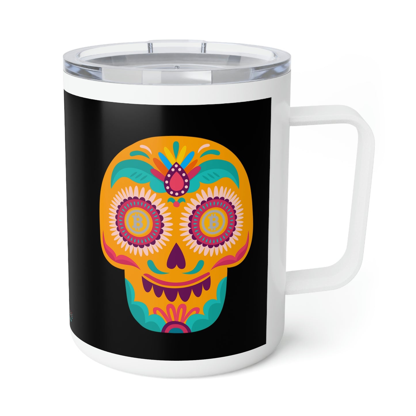 Día de los Muertos BTC 10oz Insulated Coffee Mug, Diecisiete