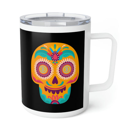 Día de los Muertos BTC 10oz Insulated Coffee Mug, Diecisiete