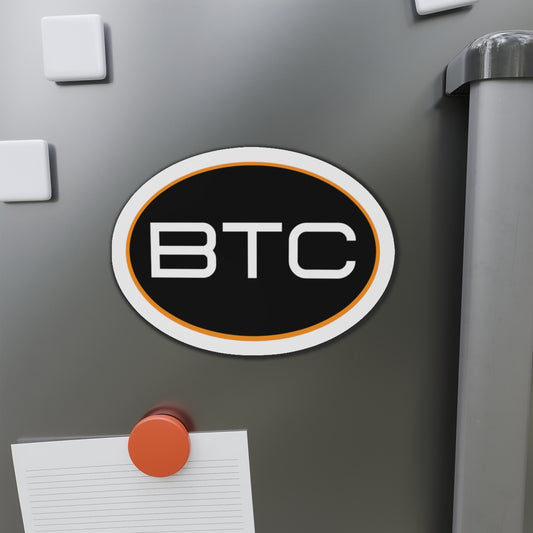 BTC Oval #1 Magnet, Blackout Version