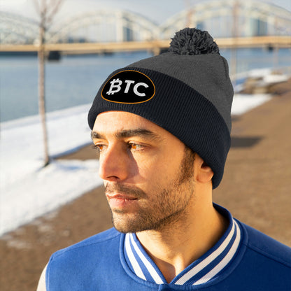 BTC Oval #4 Pom Pom Beanie