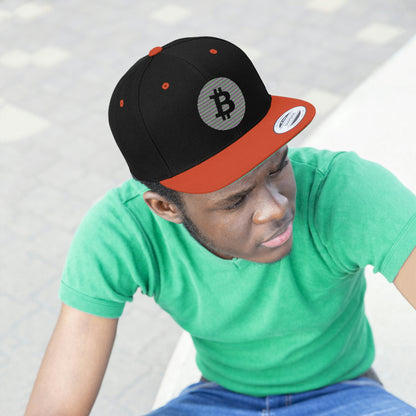 BTC6 Bitcoin Flat Bill Hat, Four Colors