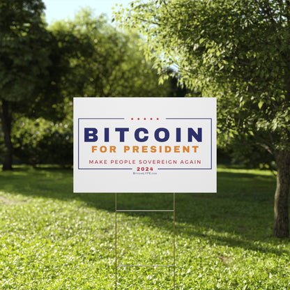 Vote - Bit...Sovereignty Plastic Yard Sign