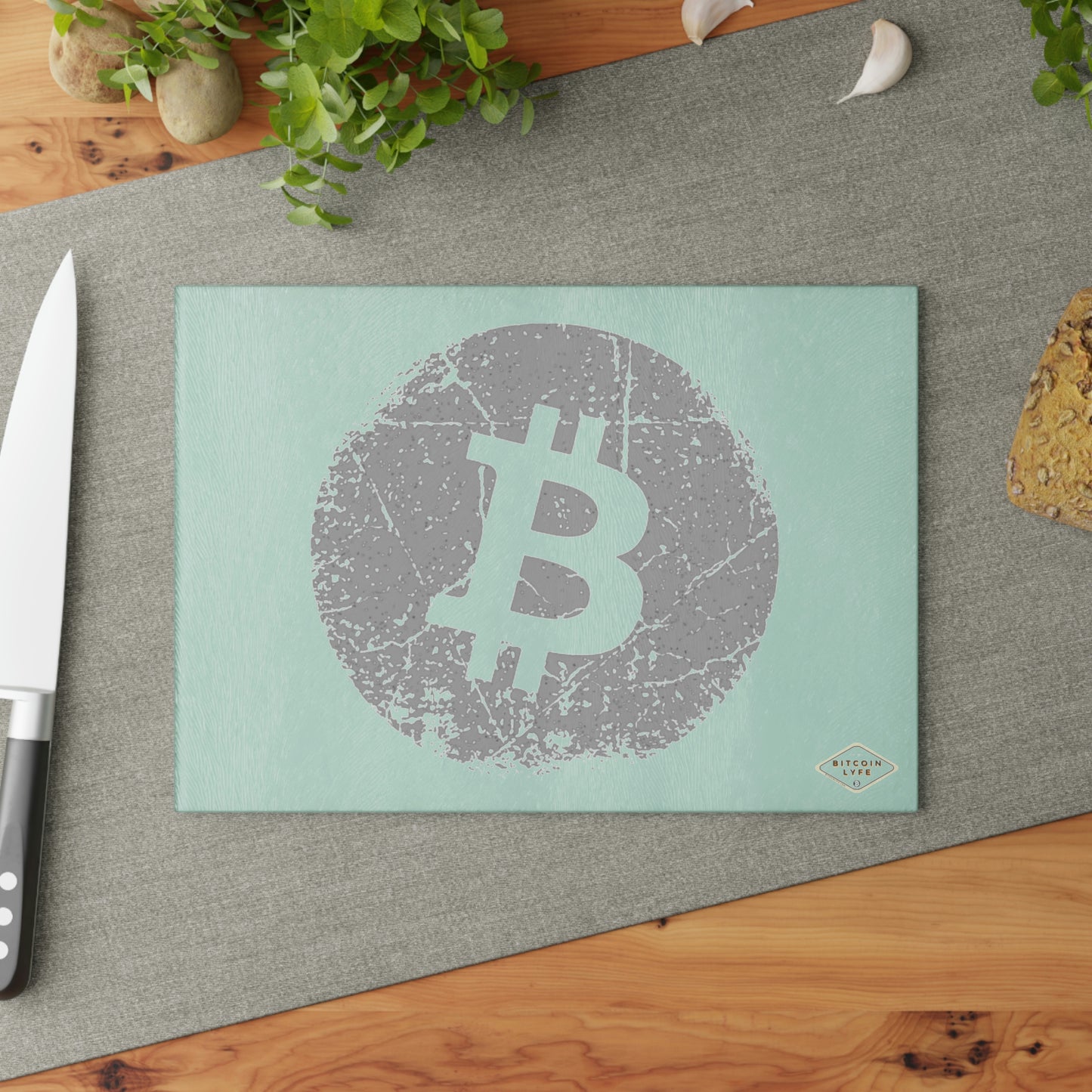 Bitcoin Glass Cutting Board, BTC7