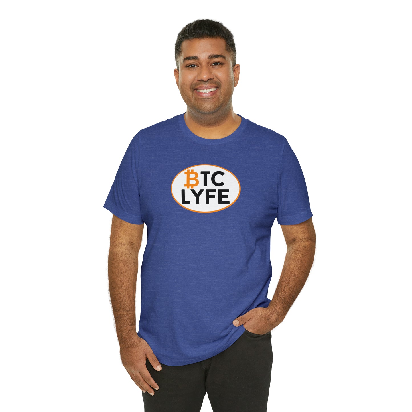 Bitcoin LYFE (Oval) Short Sleeve T-Shirt