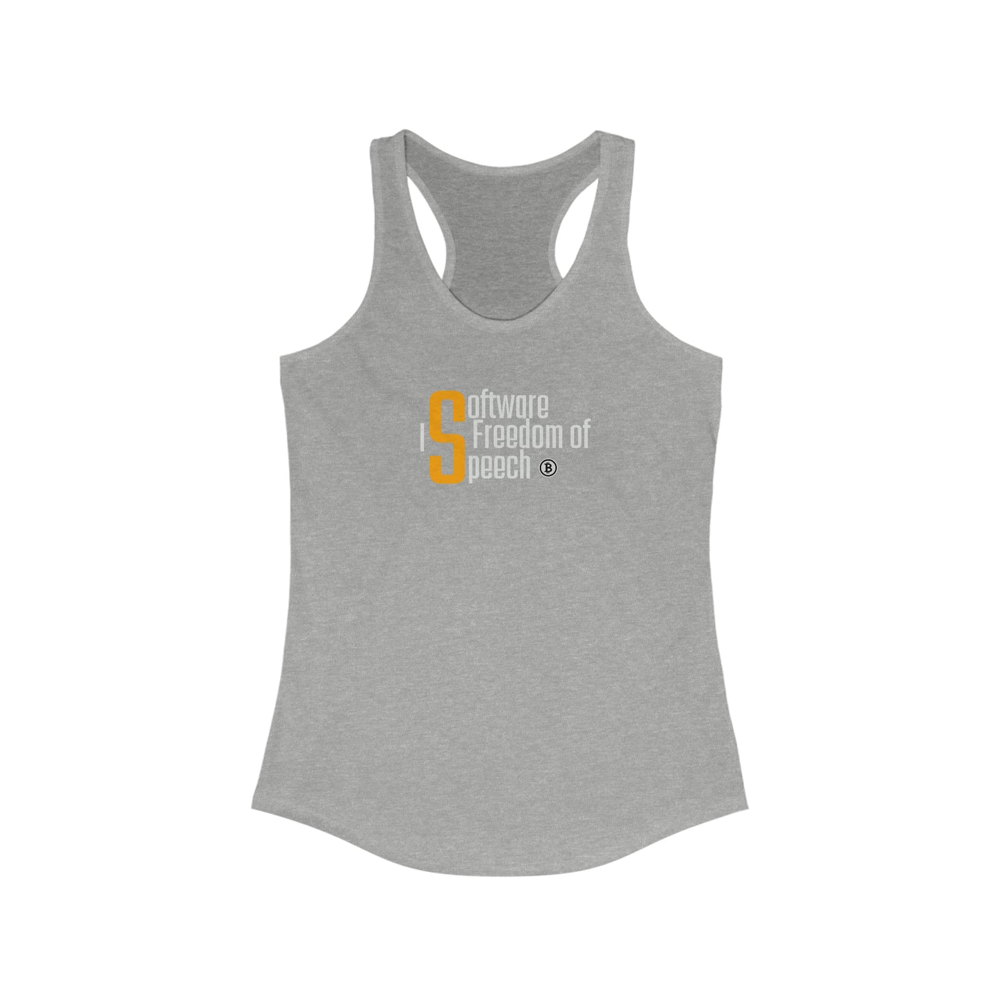 Bitcoin LYFE SW Free Speech Women's Racerback Tank