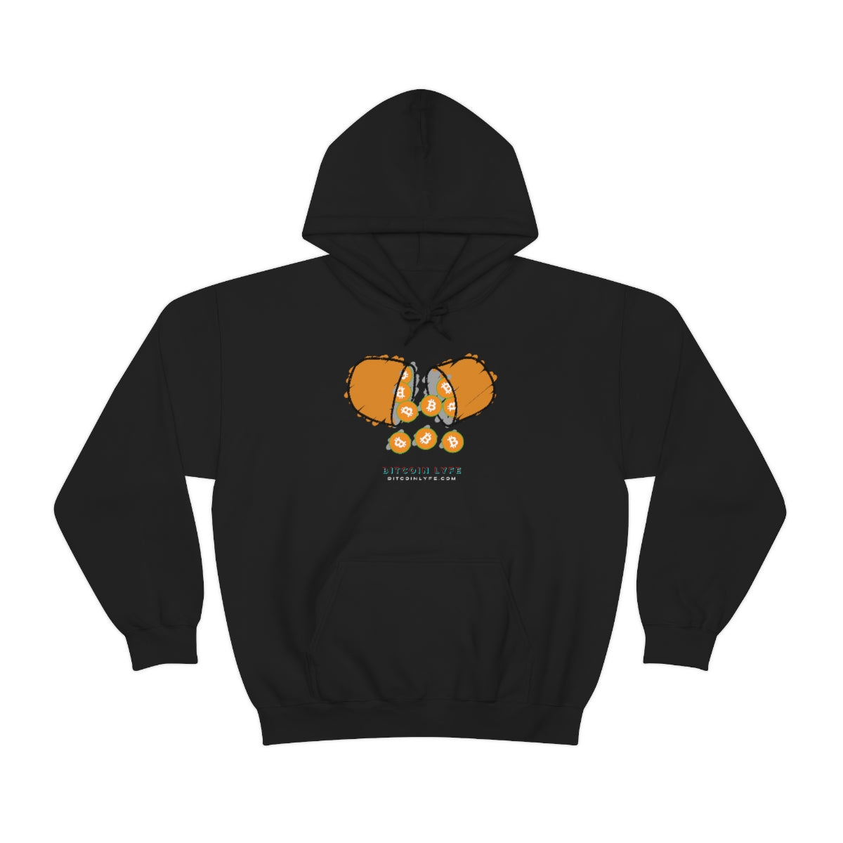 Bitcoin LYFE Orange Pill Hooded Sweatshirt